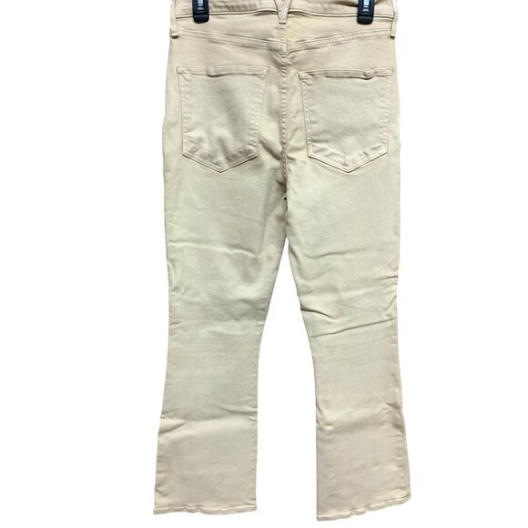 Veronica Beard Women 30 Carolina Skinny Kick-Flare Jeans Stone Khaki High Rise - Picture 5 of 16